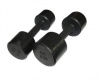 Гантель обрезиненная черная 2,5 кг MB BARBELL (MB-FitB-2,5)