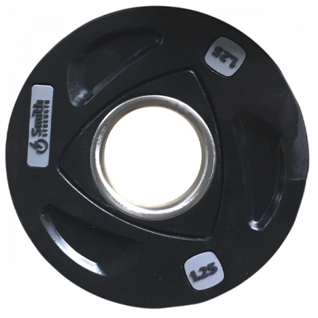 Диск для штанги Smith WP085-1,25 c 3-м хватом, обрезиненный, 1,25кг