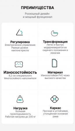 Педикюрное кресло Mizomed Sonora 260 с электроприводом, 3 мотора