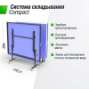 Теннисный стол UNIX Line для помещений Indoor 16 мм MDF синий