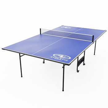 Теннисный стол DFC ATHLETIC, размер по стандарту ITTF 274 x 152 см, усиленный, с сеткой, складной
