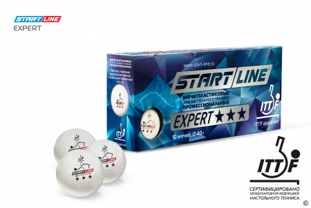 Мячи Start line EXPERT V40+ 3* (ITTF) (10 шт)