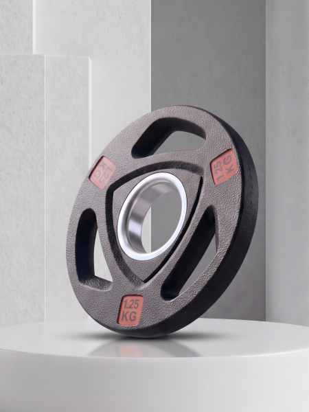 Диск 51 мм. NEO обрезиненный с 3-мя хватами  1,25 кг (2 штуки)   VictoryFit VF-ST510125-2