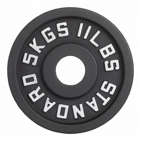 Диск 51 мм. чугунный окрашенный  5 кг (2 штуки)   VictoryFit VF-SC510500-2