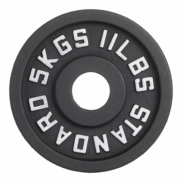 Диск 51 мм. чугунный окрашенный  5 кг (2 штуки)   VictoryFit VF-SC510500-2
