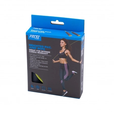 Скакалка утяжеленная PRCTZ WEIGHTED P.V.C. JUMP ROPE, 275 см.