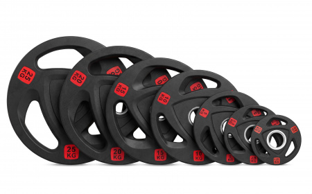 Диск 51 мм. NEO обрезиненный с 3-мя хватами  2,5 кг (2 штуки)   VictoryFit VF-ST51025-2