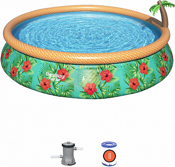 Надувной бассейн Bestway Paradise Palms 57416 (457x84, с фильтр-насосом)