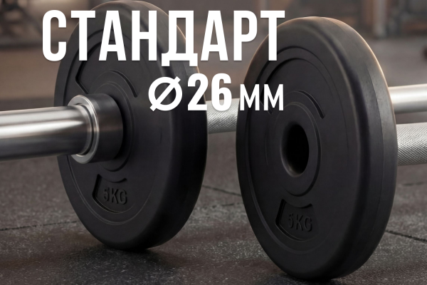 Диск 26 мм. пластиковый  5,0 кг (2 штуки)   VictoryFit VF-SPL26050-2