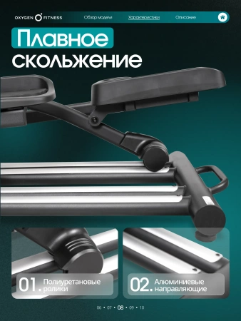 Эллиптический тренажер домашний OXYGEN FITNESS MULBERRY