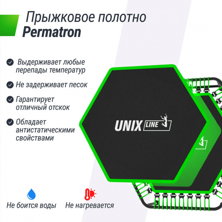 Батут спортивный UNIX Line Фитнес / Fitness зеленый (125 см)
