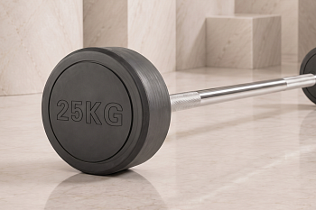 Штанга неразборная обрезиненная 25 кг. Прямой гриф. VictoryFit VF-DX4250