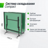 Теннисный стол UNIX Line для помещений Indoor 16 мм MDF зеленый