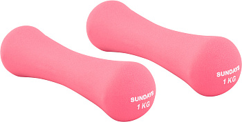 Набор гантелей Sundays Fitness IR92004-D 2х1кг, розовый