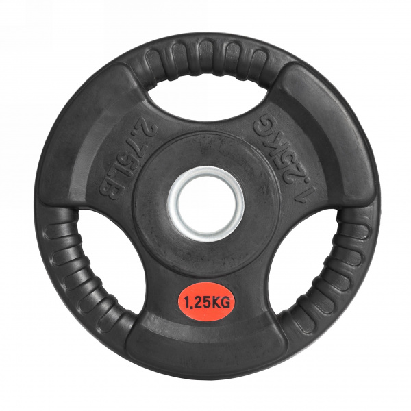 Диск 31 мм. обрезиненный с 3-мя хватами  1,25 кг (2 штуки)   VictoryFit VF-S250125-2
