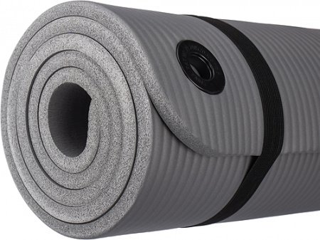 Коврик для йоги и фитнеса Sundays Fitness IR97506 (180x60x1см, серый)